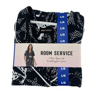 Room Service | Women's Black & White Pyjama Set | 2 Pieces | Various Sizes